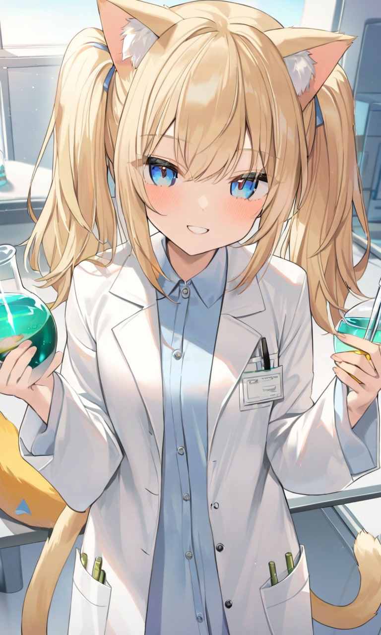 こるり「化学」まや「の真似事」こるり「飲む」まや「は？」 | の人気AIイラスト・グラビア