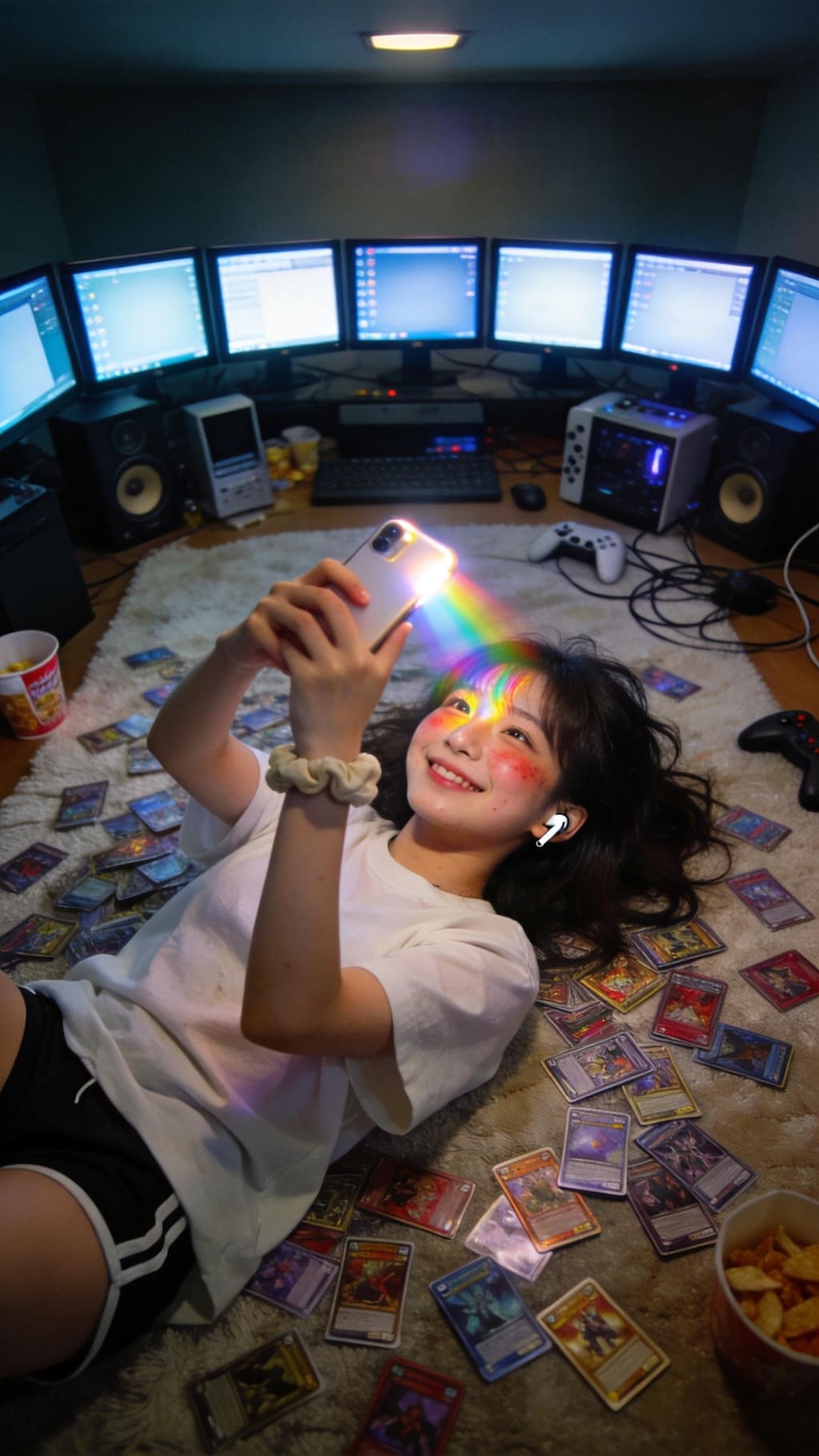 Rainbow Lights Across the Gamer’s Room