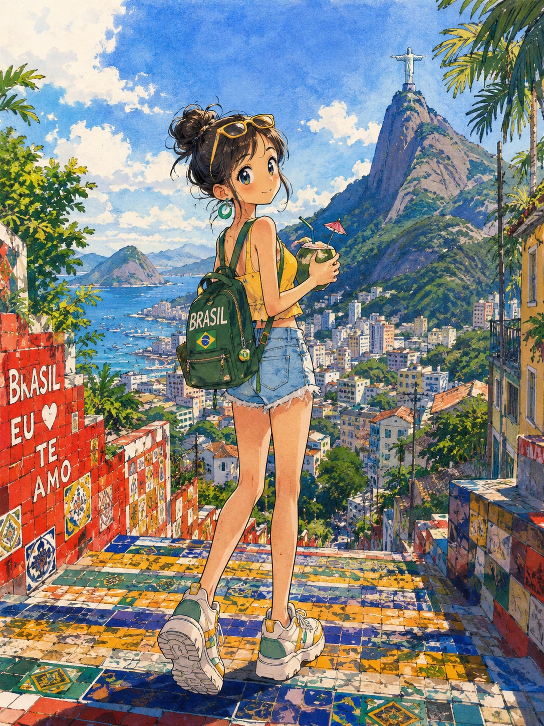 ブラジル観光する女の子