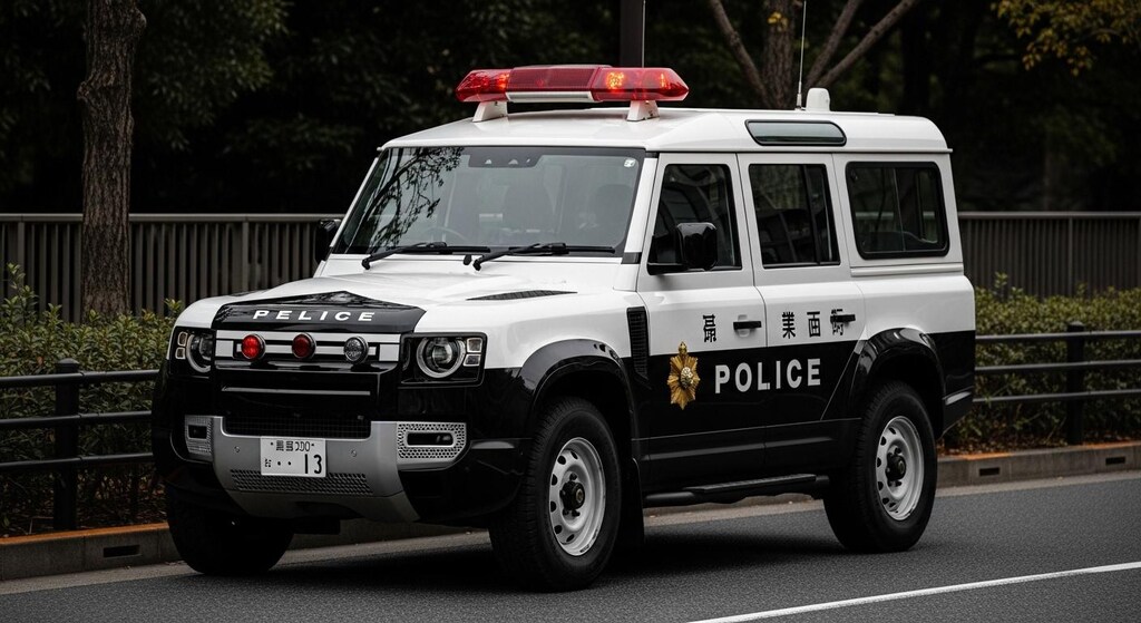 ランドローバーディフェンダ―パトロールカー