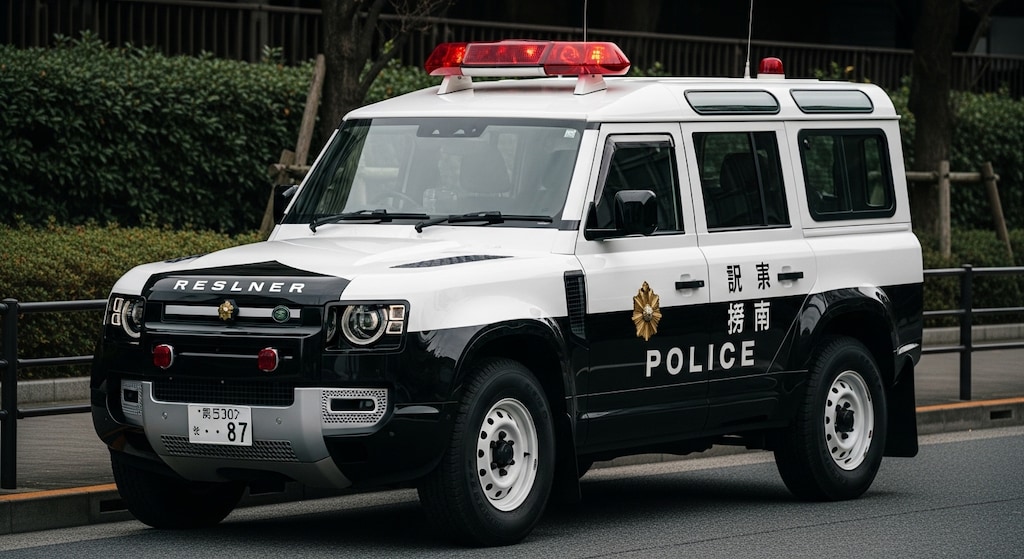 ランドローバーディフェンダ―パトロールカー