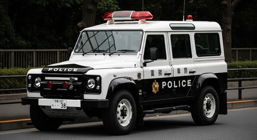 ランドローバーディフェンダ―パトロールカー