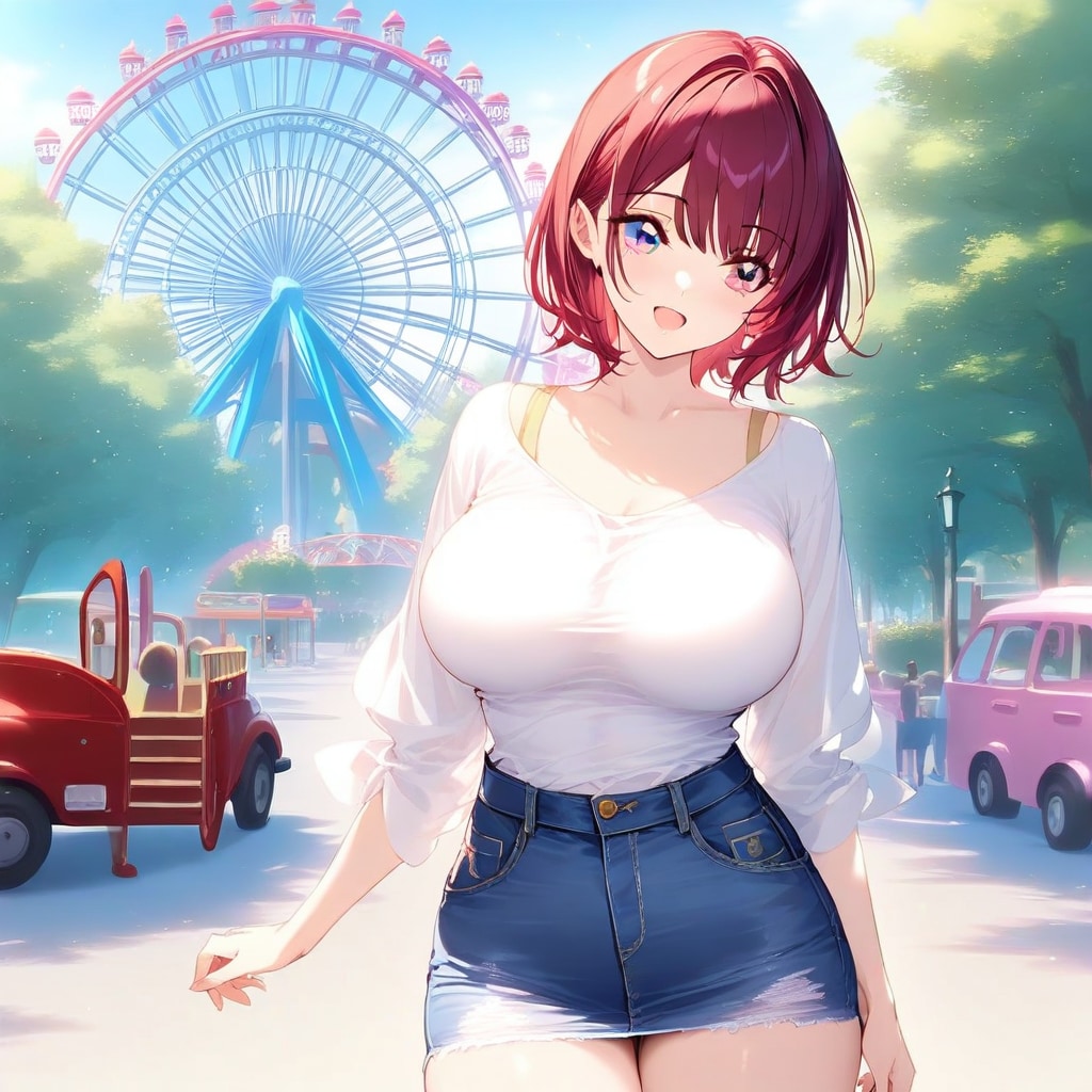 春の遊園地デート | の人気AIイラスト・グラビア