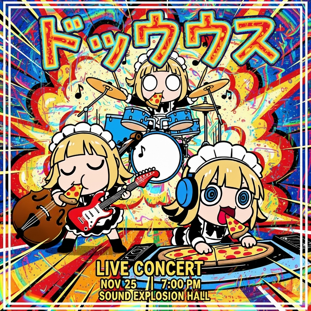 ライブやるやでぇー！( >ω<)🍕💥💥💥💥 | の人気AIイラスト・グラビア