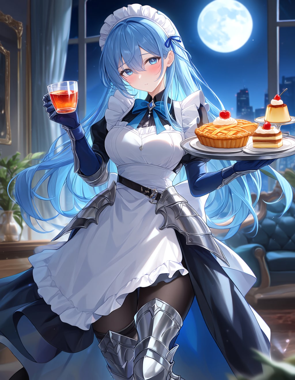 アーマーメイドのラピスさん(PixAI版)