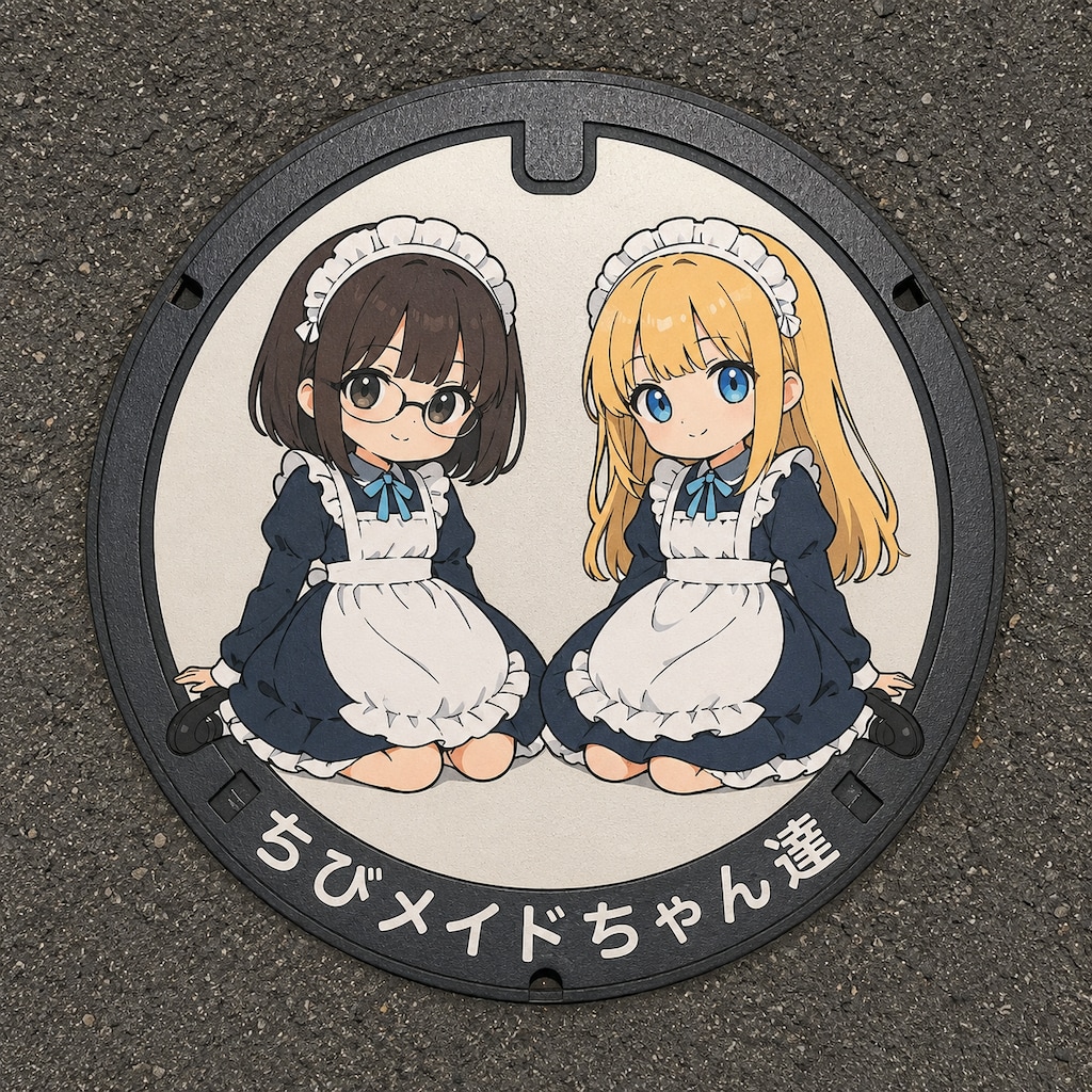 ちびメイドちゃん達マンホール