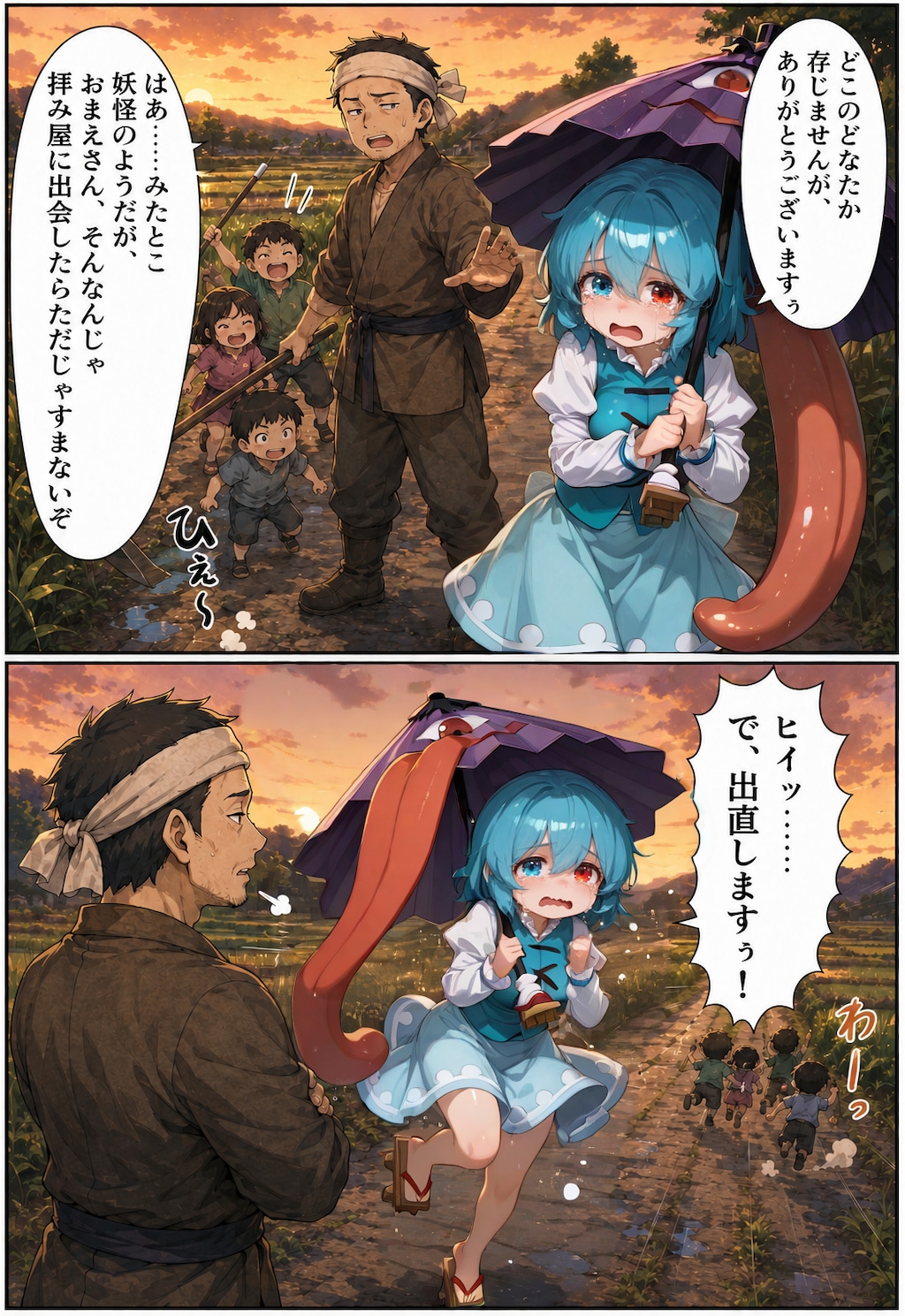 小傘ちゃんがないてぬえがなくはなし