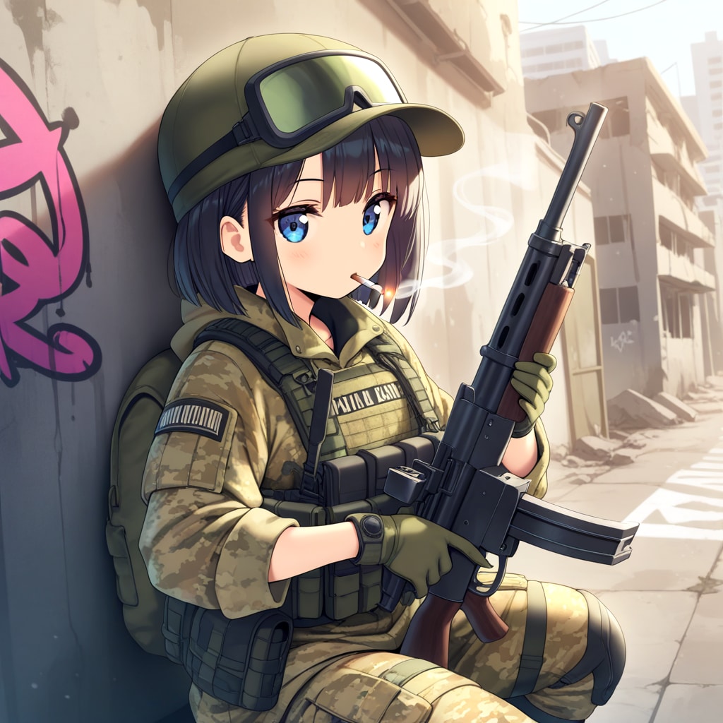 軍用キャップ | の人気AIイラスト・グラビア