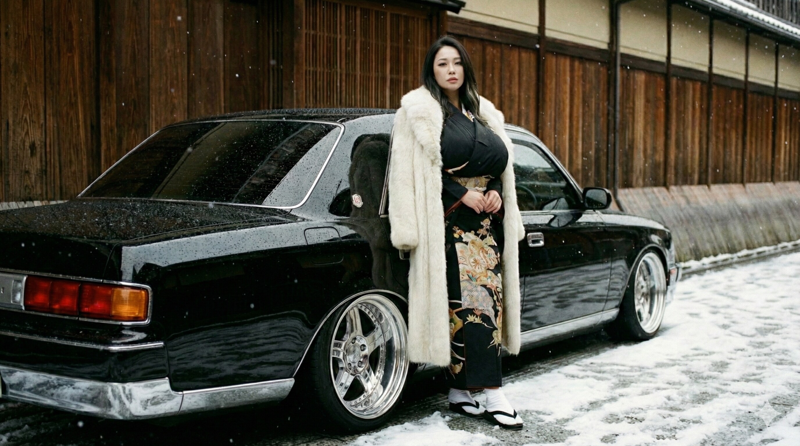 日本人女性と車 No.1