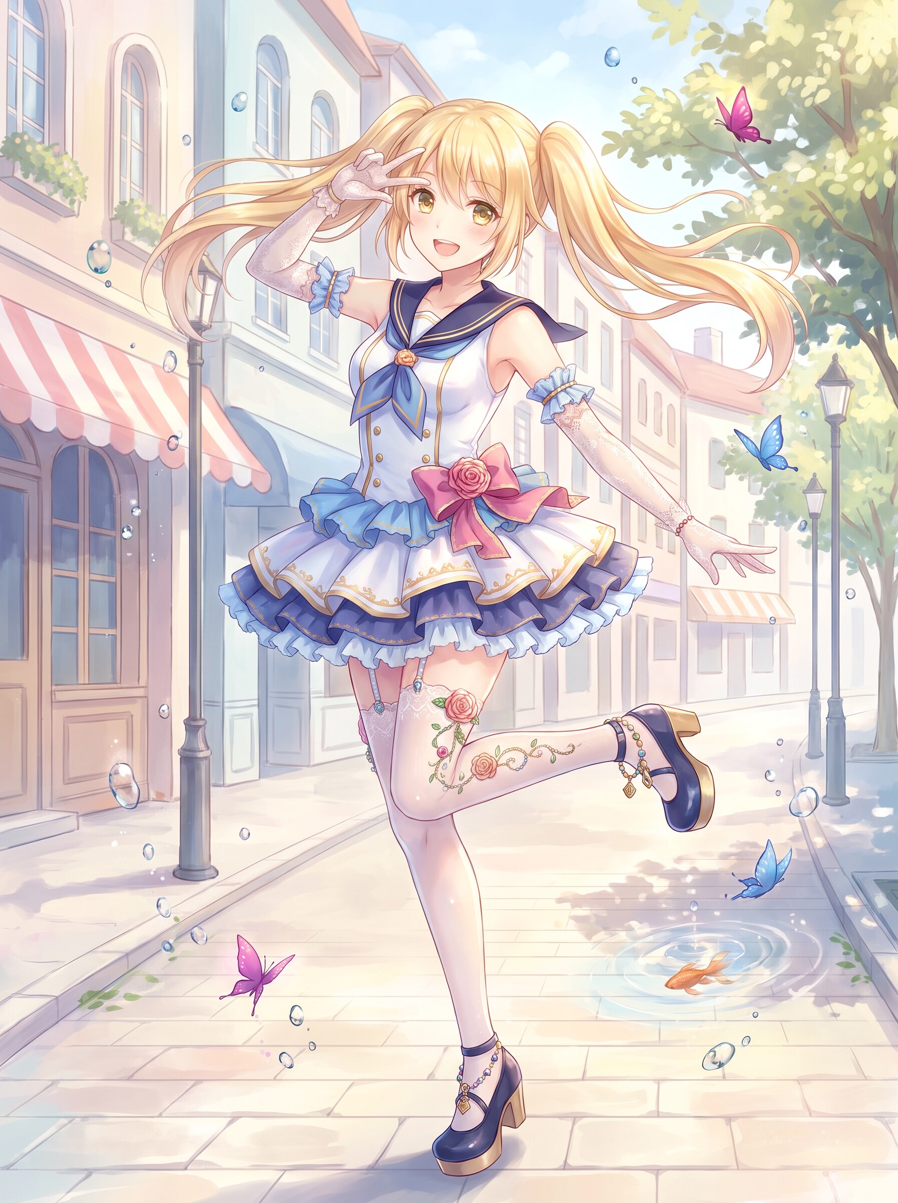 陽光に舞う金髪双翼 | の人気AIイラスト・グラビア