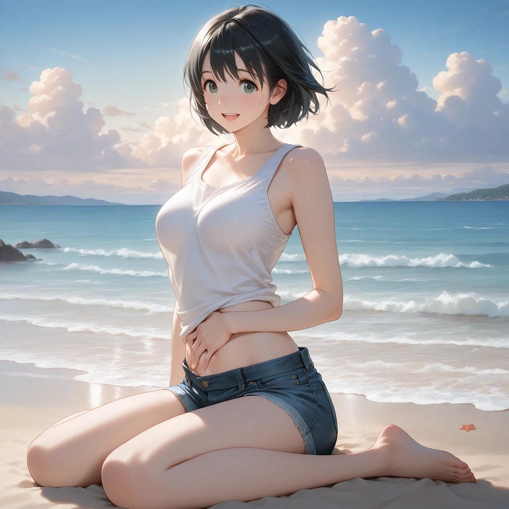 デニムでショーパン