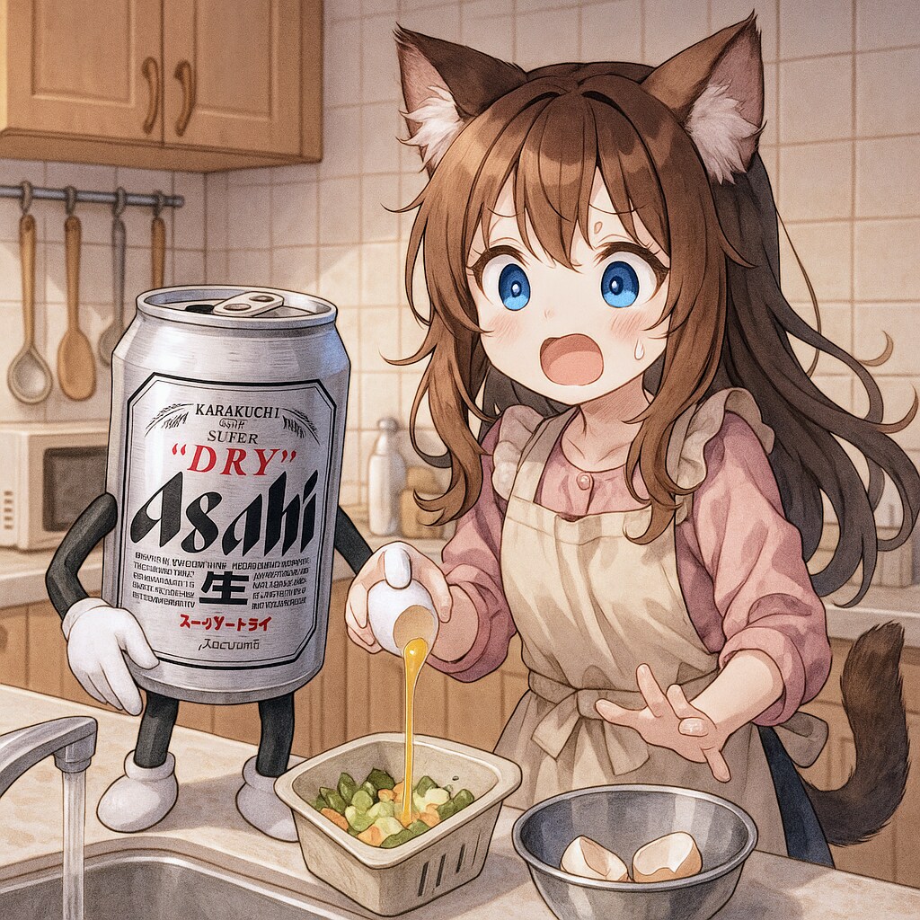 卵の中身を捨てちゃった小さな女の子