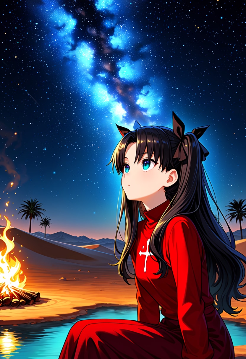 星降る砂漠の夜