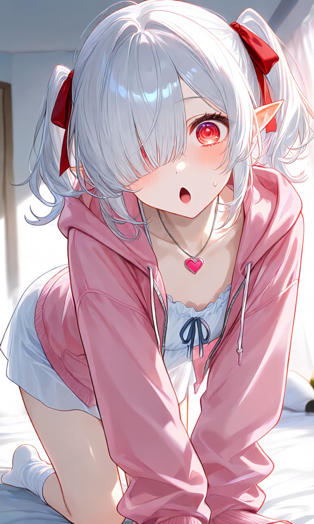 16、朝起こしに来たシロネさん