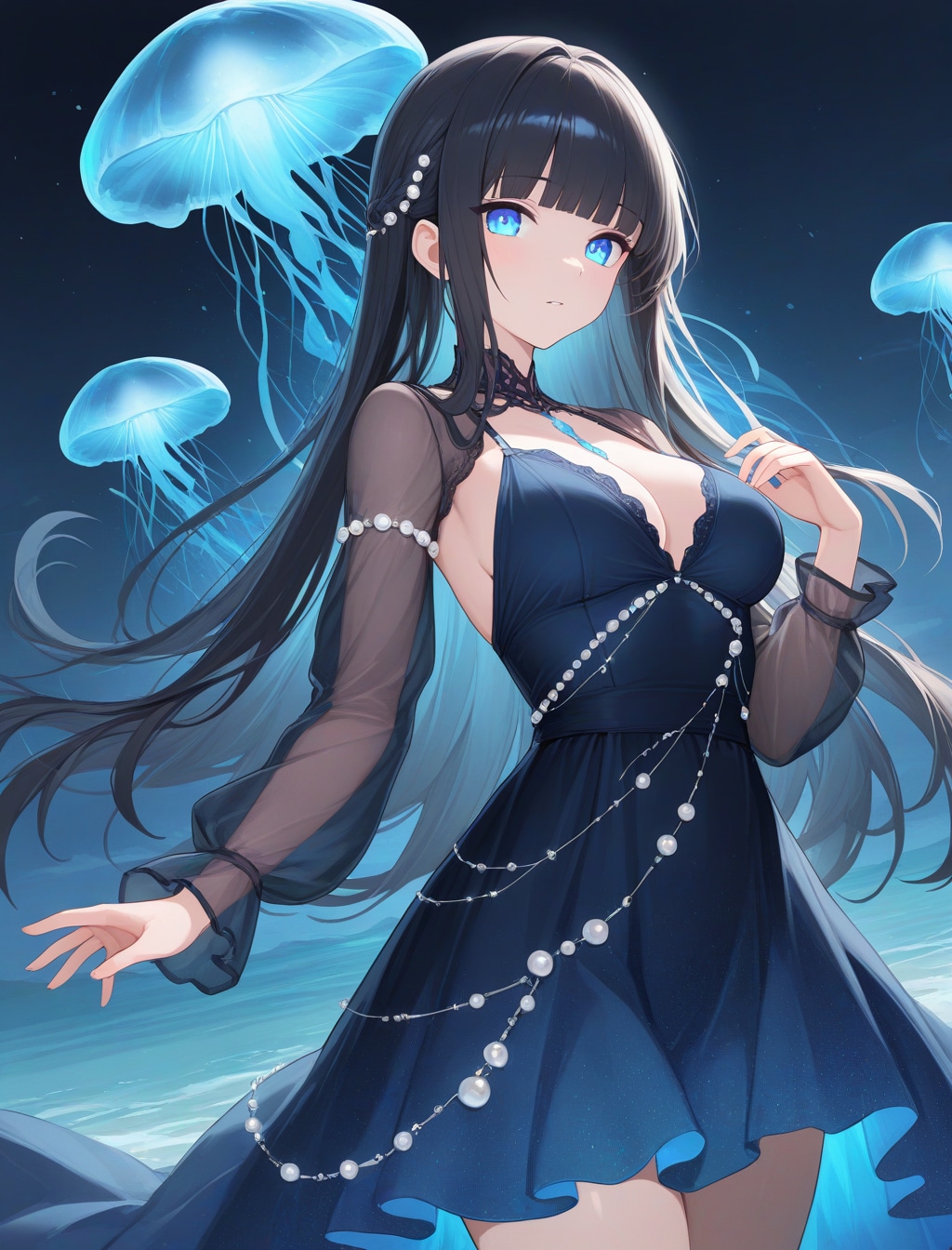深海発光ドレス