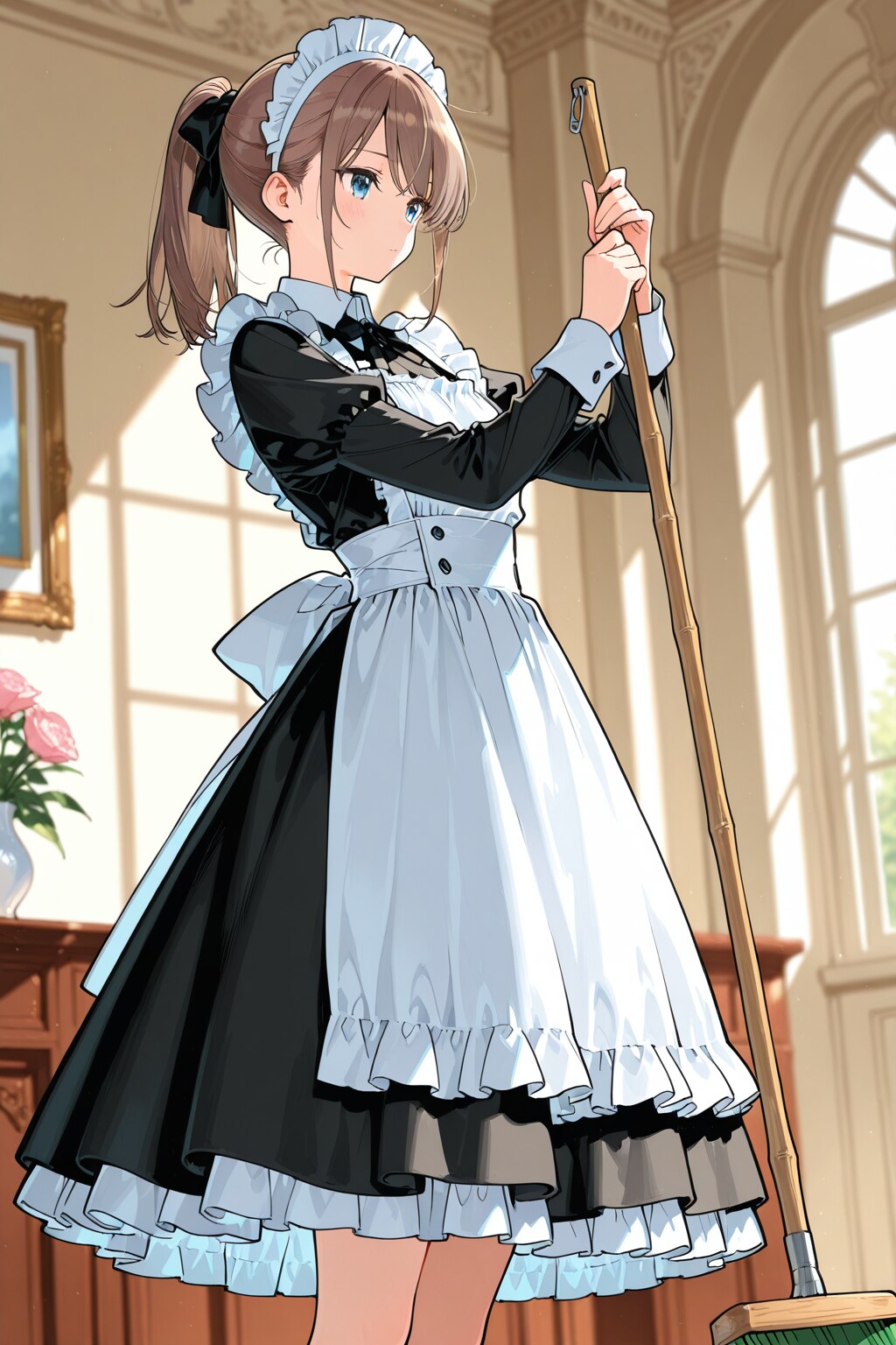 メイドさんお掃除中