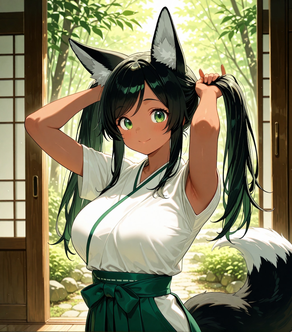 うちの子手ツインテ