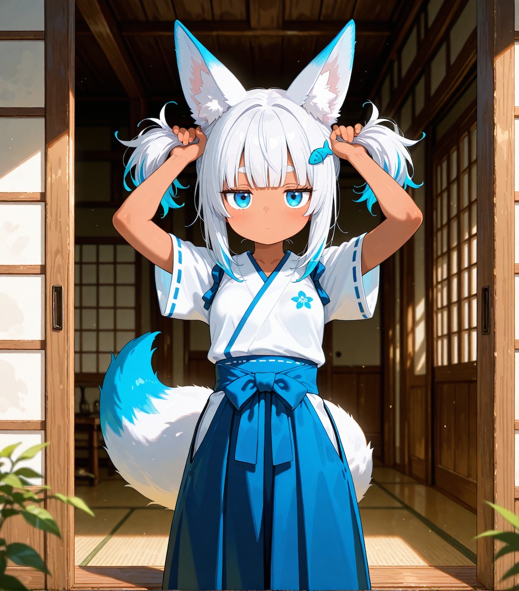 うちの子手ツインテ