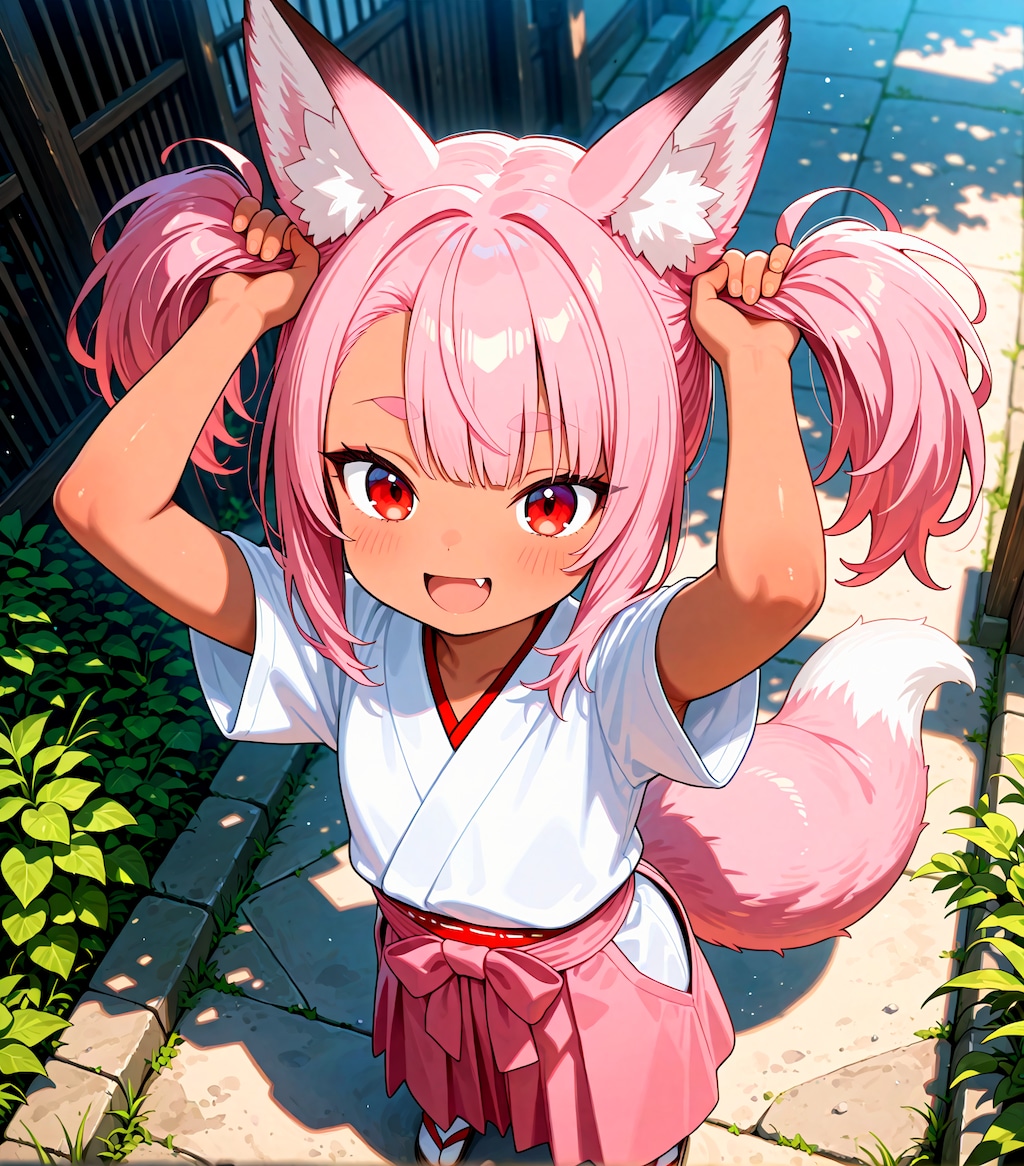 うちの子手ツインテ