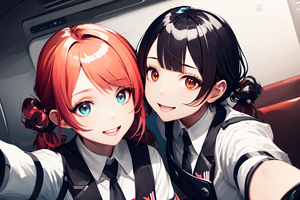 ふたりでセルフィー！