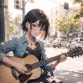 ストリートで練習する少女２ 3枚目