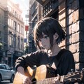 ストリートで練習する少女２ 2枚目