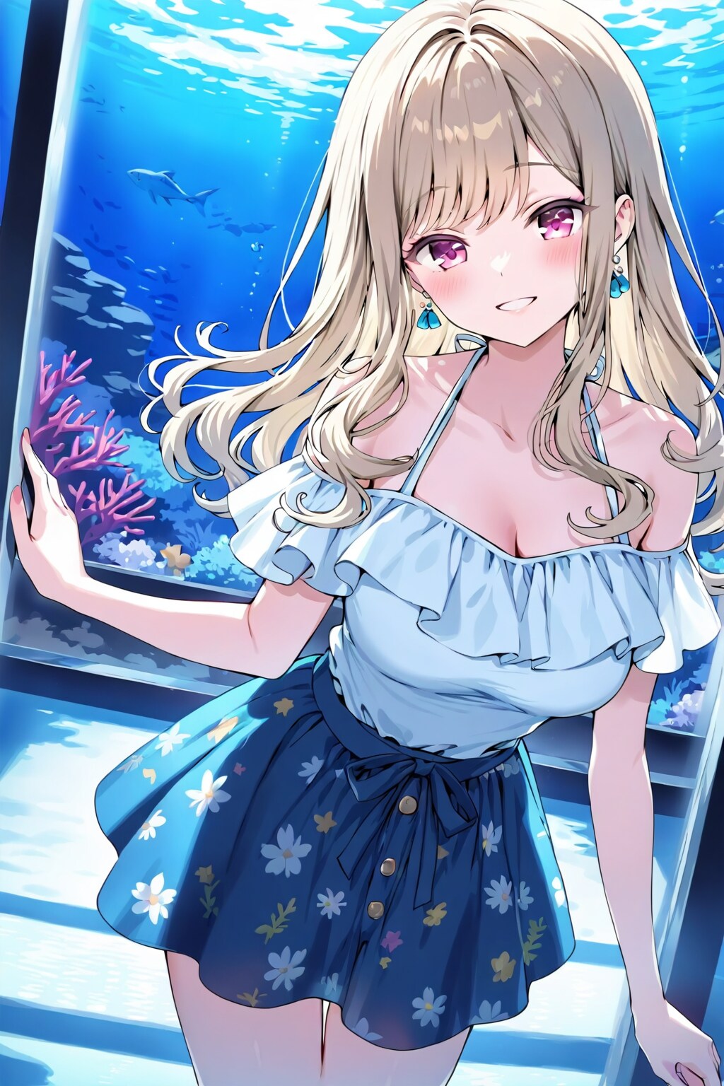 美女と水族館デート♡