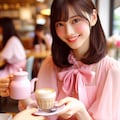 コーヒーを渡す彼女 4枚目