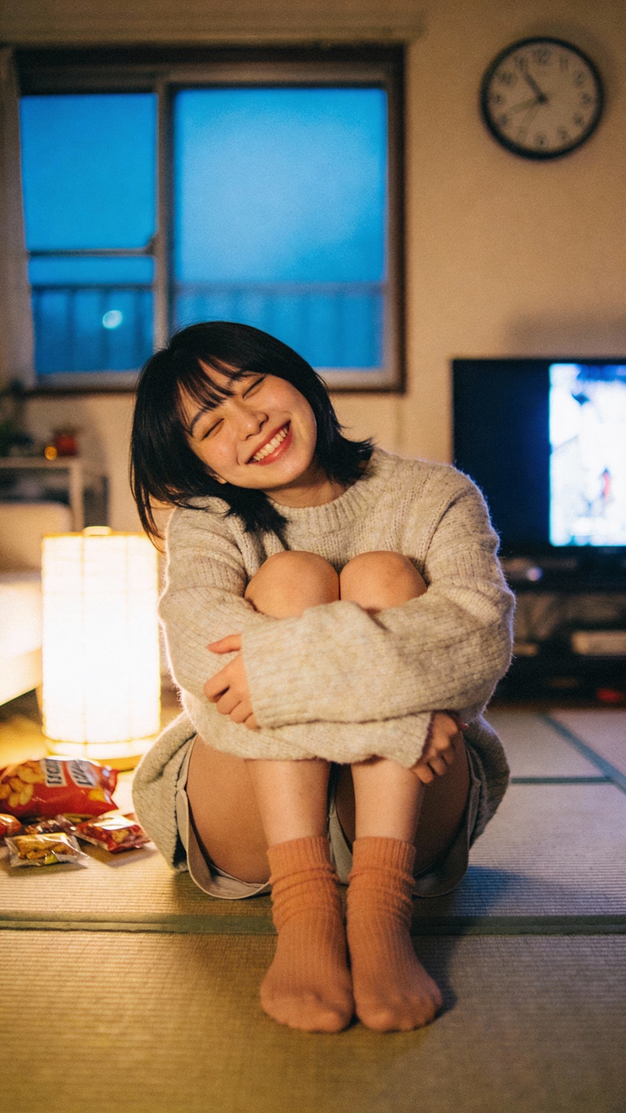 Midnight Joy in a Knitted Embrace