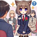 面接を受ける猫耳ちゃん 4枚目