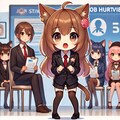 面接を受ける猫耳ちゃん 5枚目