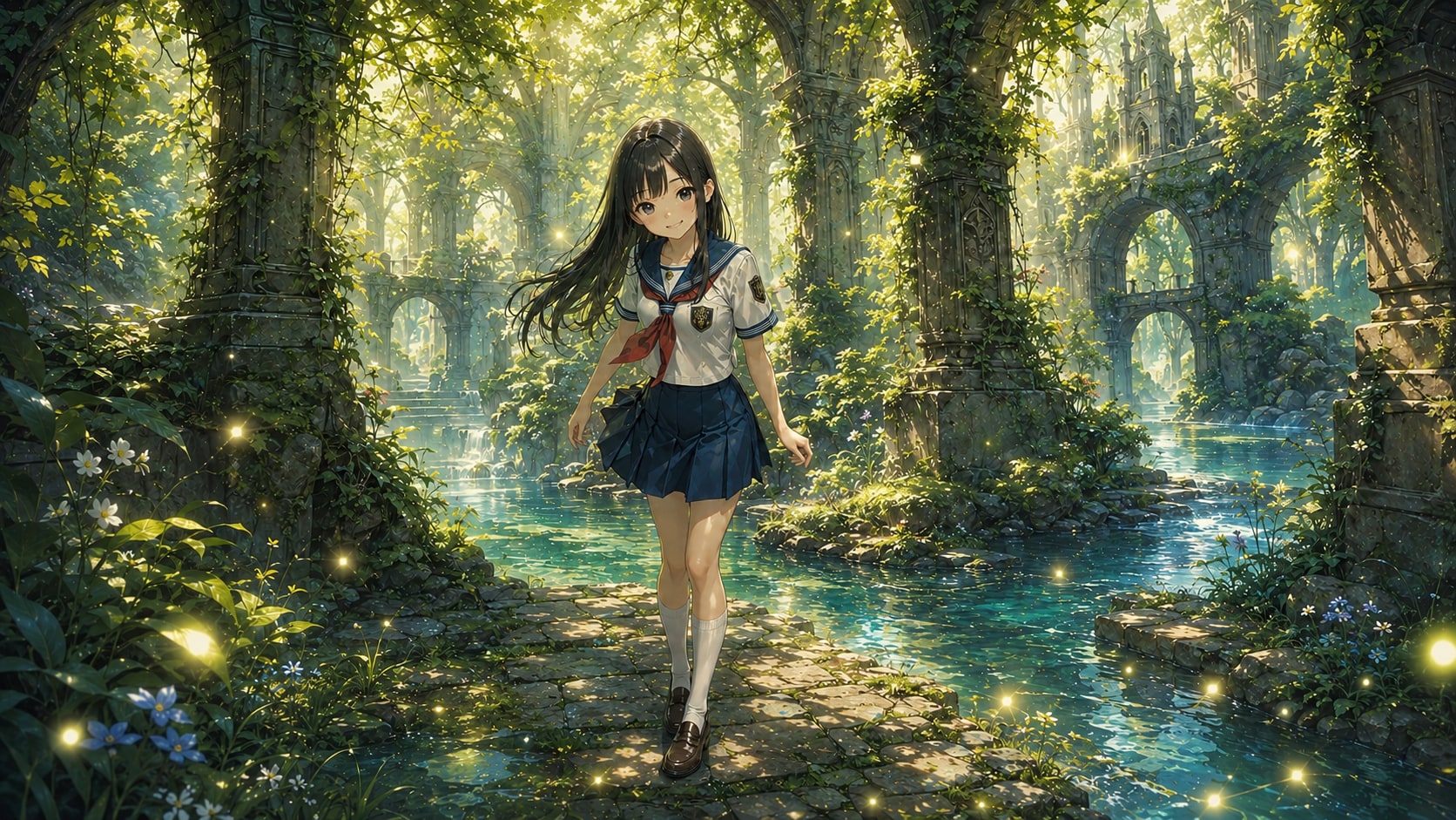 遺跡の中の春香 | の人気AIイラスト・グラビア