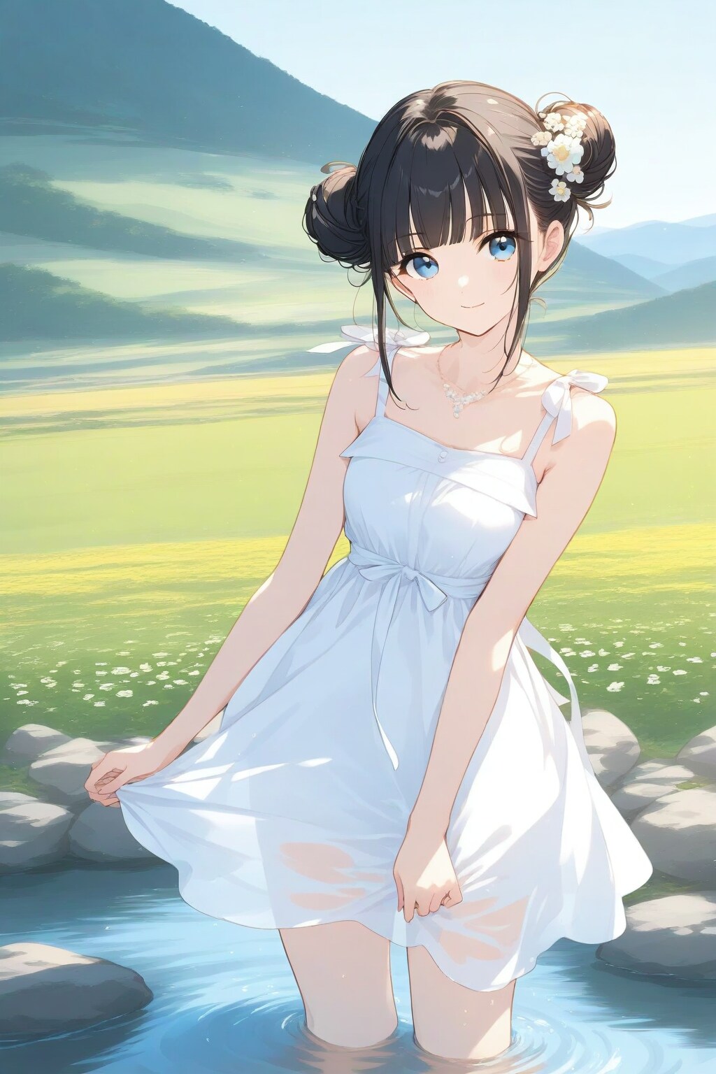 水遊びのおだんごちゃん🍡✨ | の人気AIイラスト・グラビア