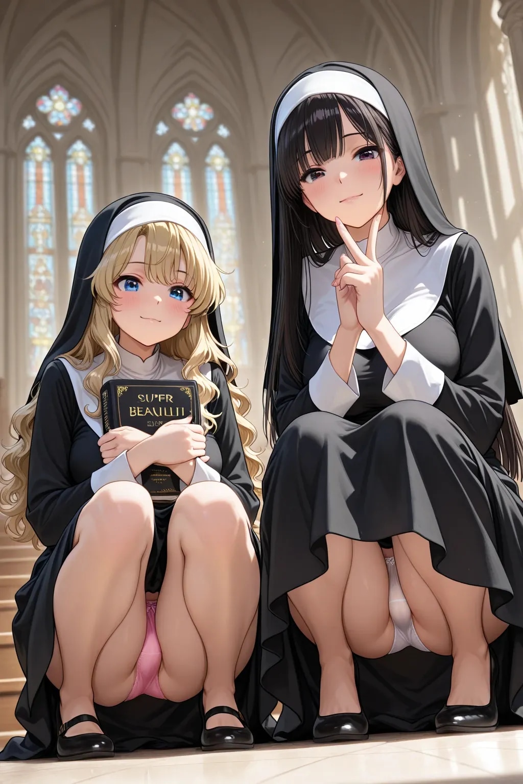 99000いいね記念に教会で適当に写真撮ったらパンチラ