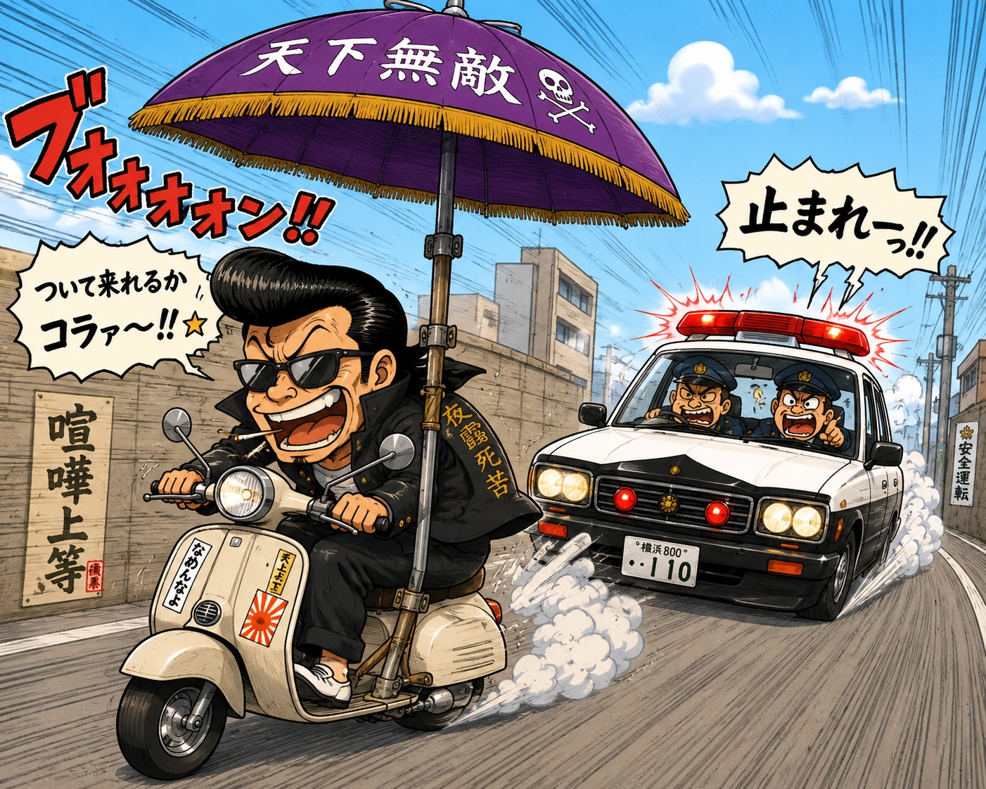 スクーター傘ニキ