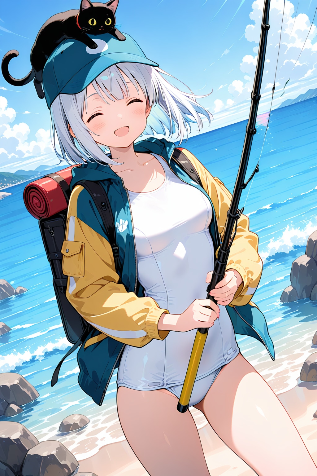 おいしいお魚釣っちゃうよー♪ | の人気AIイラスト・グラビア