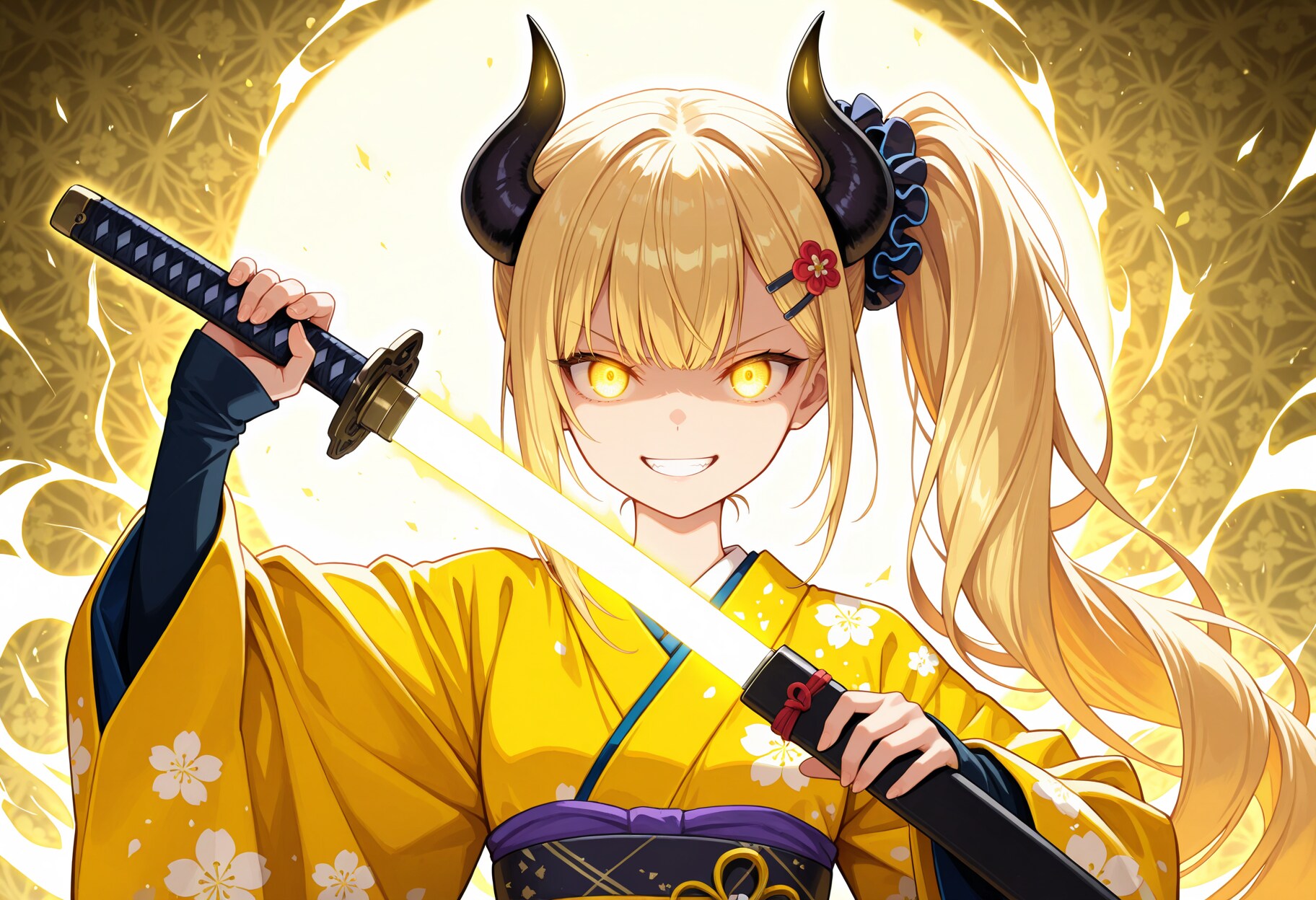 黄金抜刀女鬼高生さん | の人気AIイラスト・グラビア