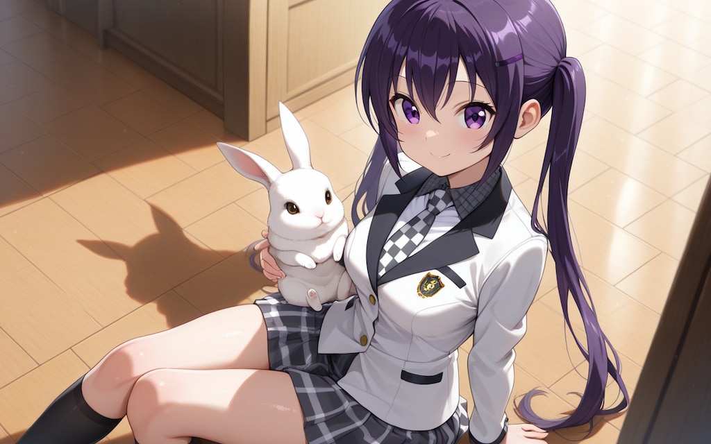 【天々座理世】うさぎをモフモフ