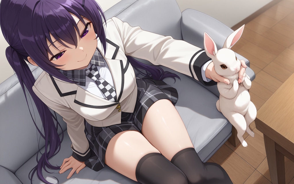 【天々座理世】うさぎをモフモフ