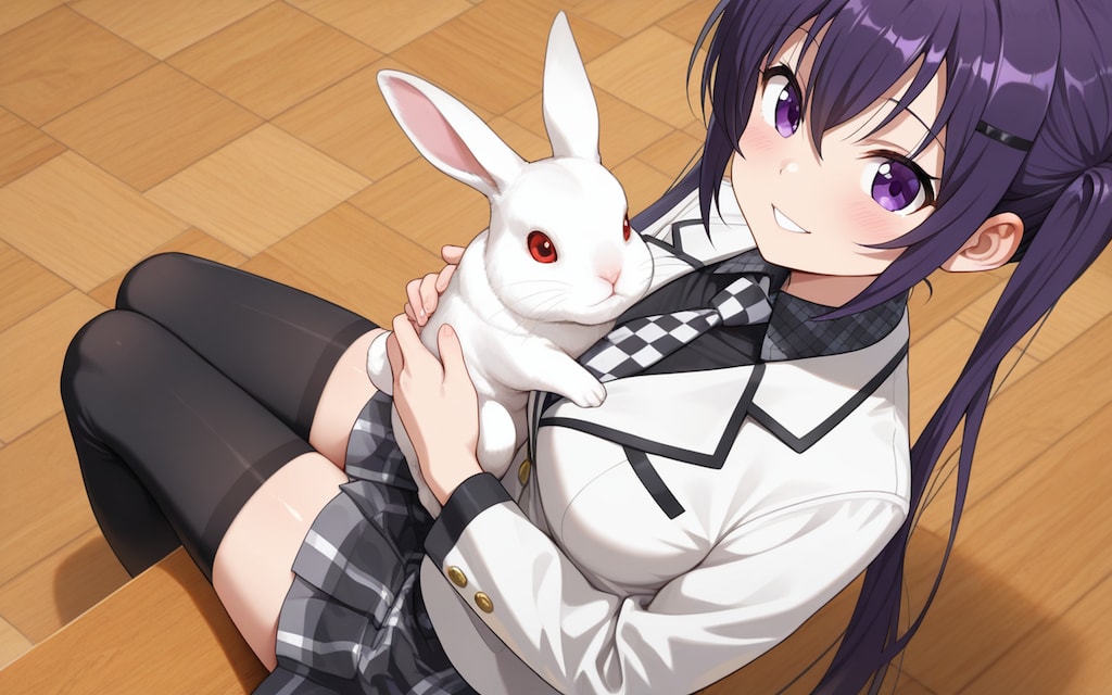 【天々座理世】うさぎをモフモフ