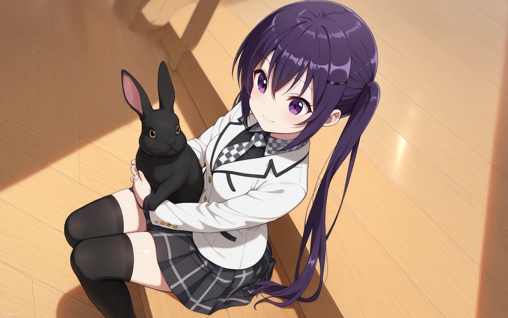 【天々座理世】うさぎをモフモフ