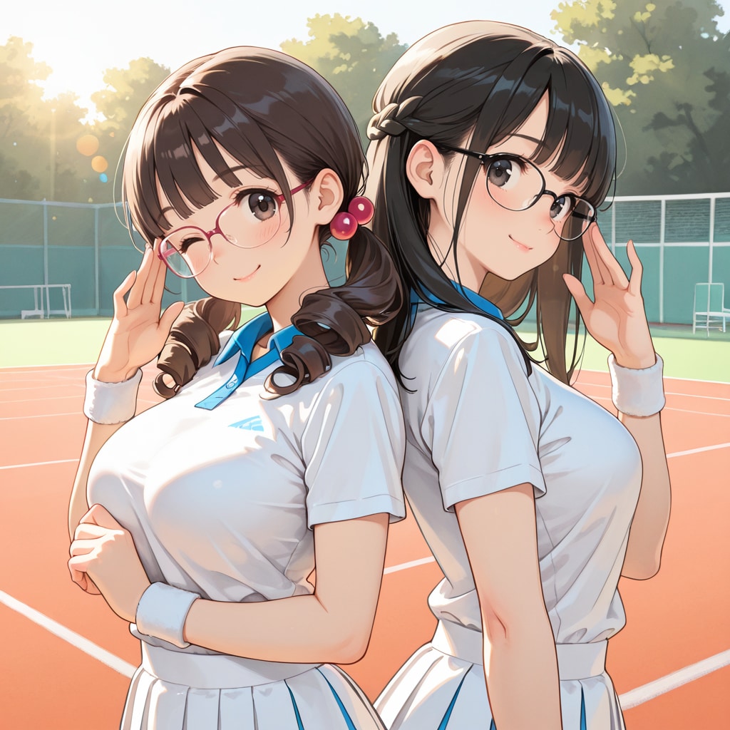 くるりちゃんと詩織ちゃん、テニス
