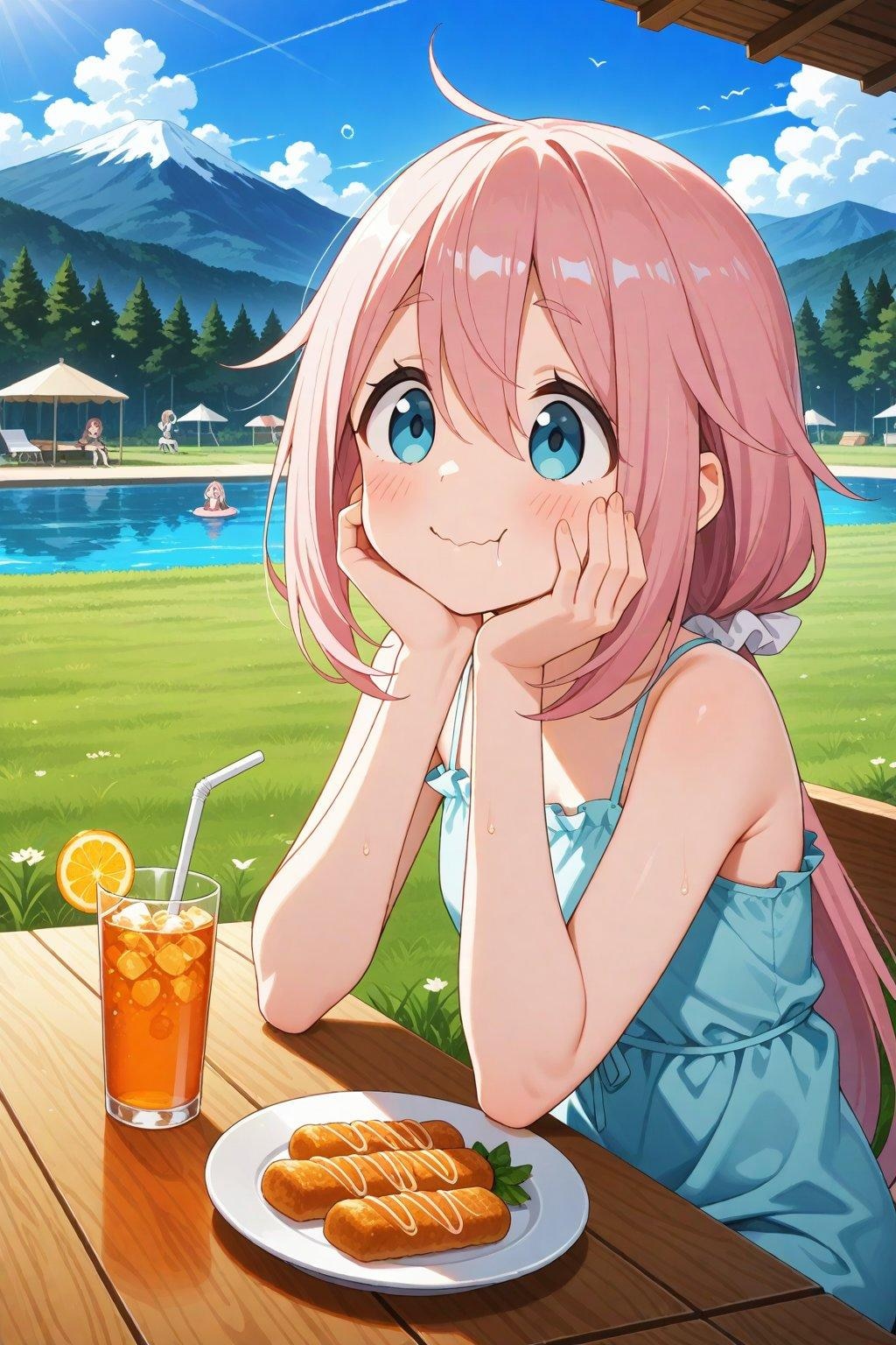 夏ソロキャン中のなでしこちゃん(*´ω｀*)