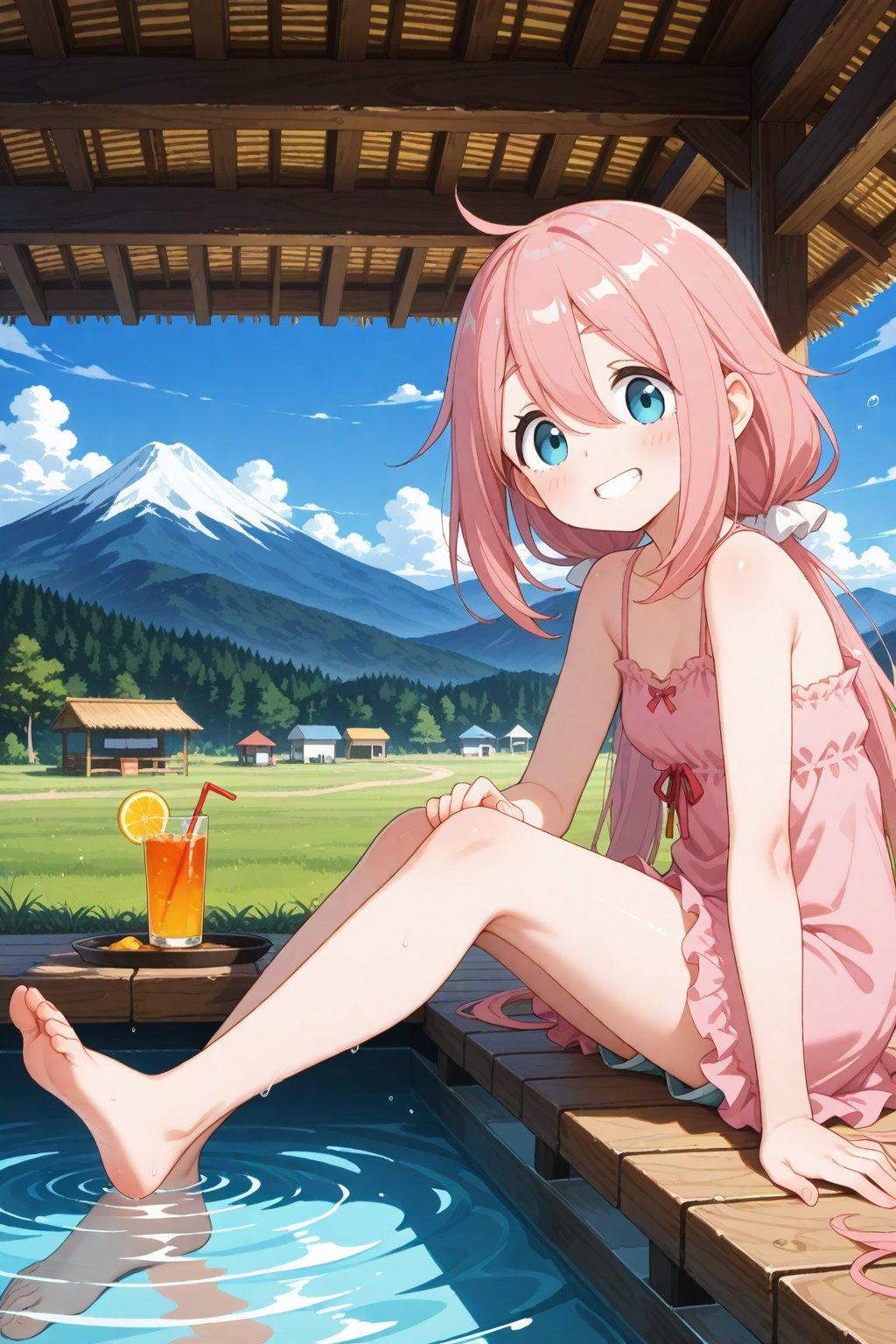 夏ソロキャン中のなでしこちゃん(*´ω｀*) | の人気AIイラスト・グラビア