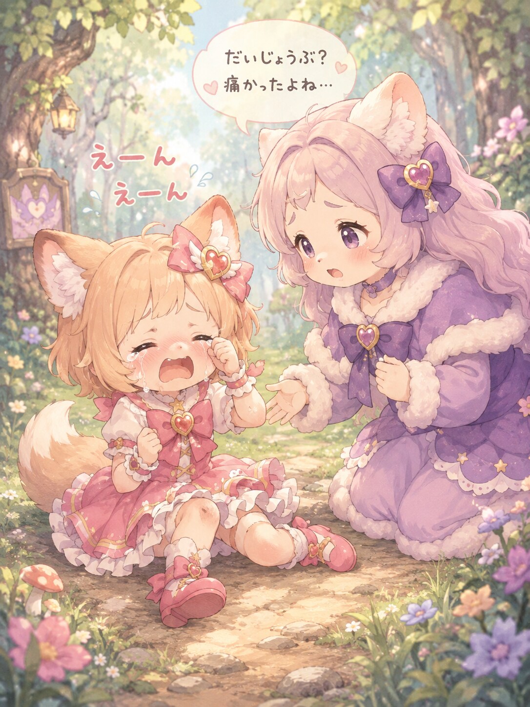 転んじゃった魔法少女ちゃん | の人気AIイラスト・グラビア