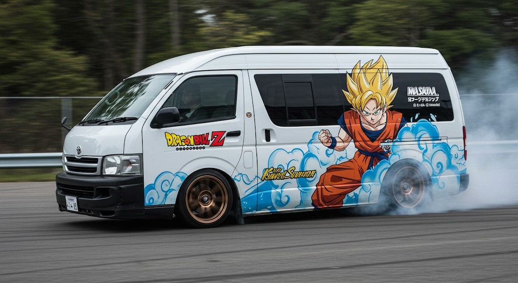 ドラゴンボールハイエースのドリ車