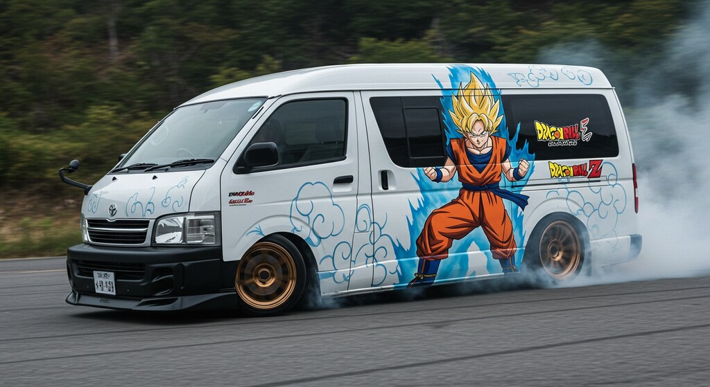 ドラゴンボールハイエースのドリ車