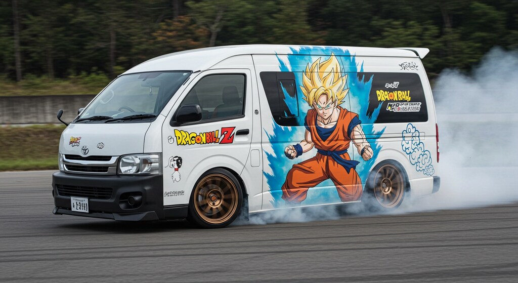 ドラゴンボールハイエースのドリ車