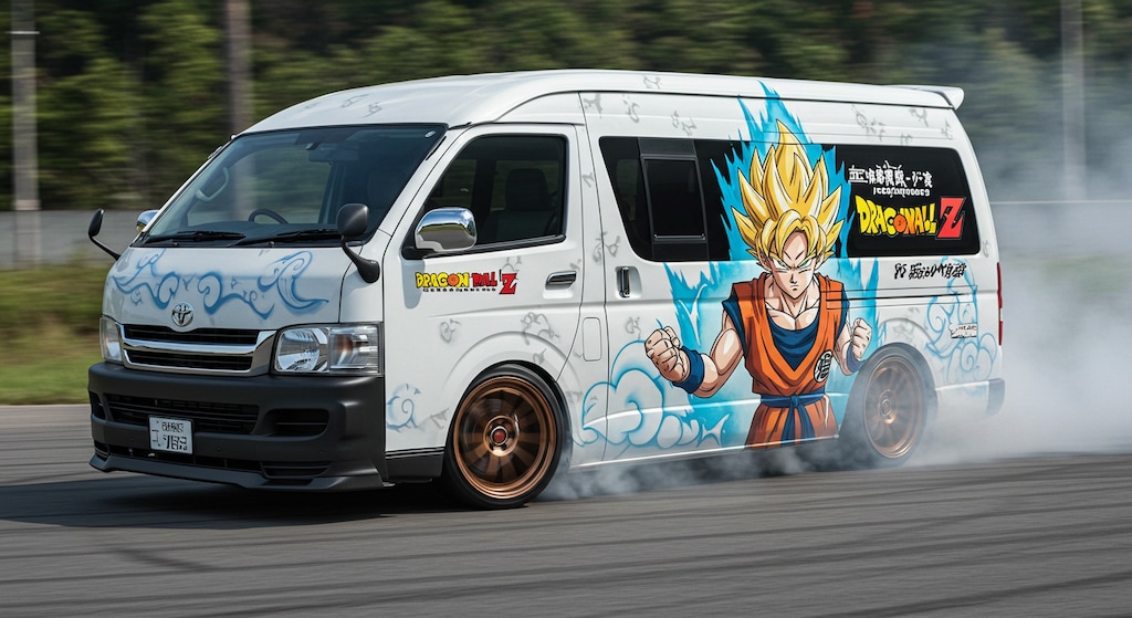 ドラゴンボールハイエースのドリ車