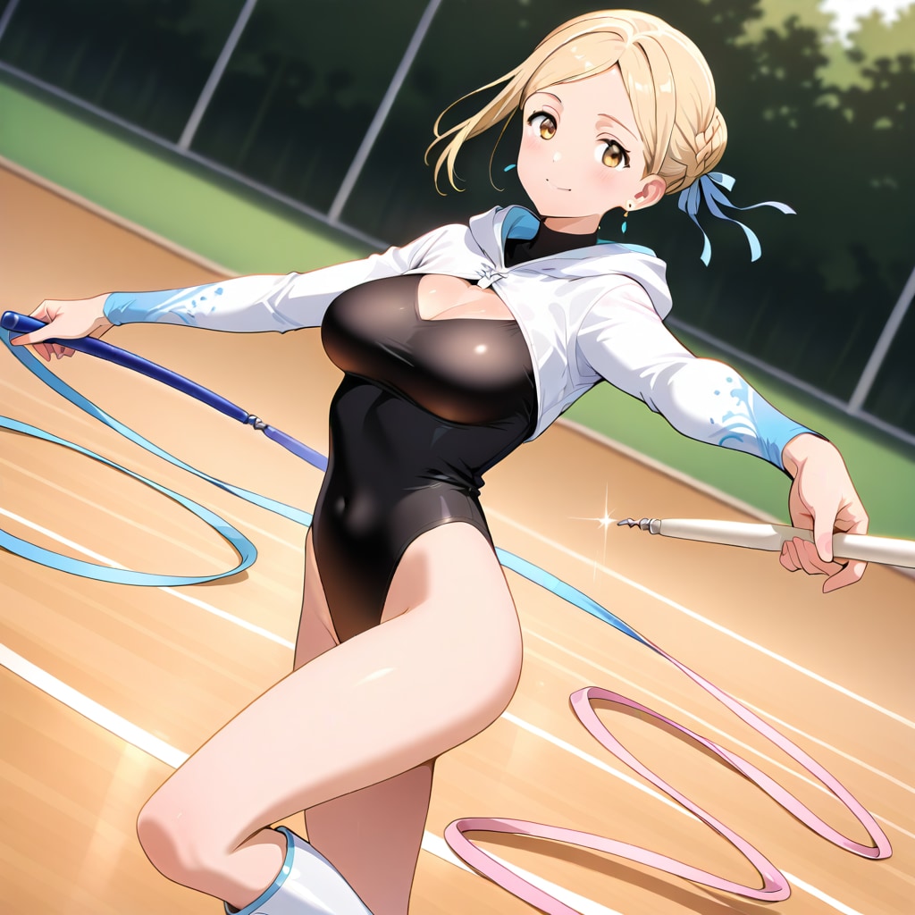 金髪新体操美少女